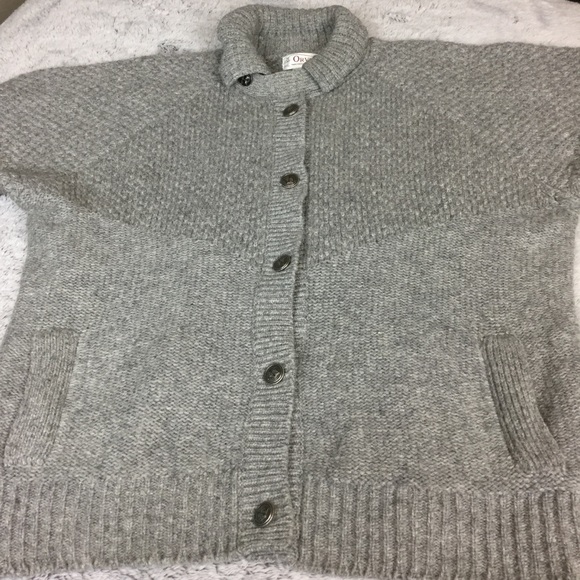 Orvis Wool button down cardigan sweater gray large - Picture 2 of 15